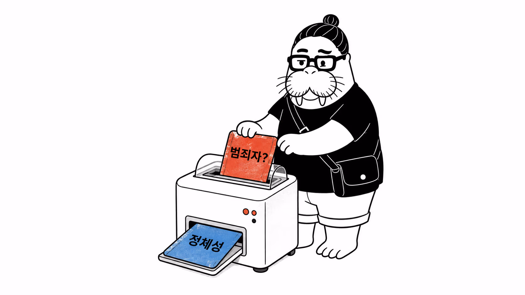 범죄자라는 낡은 분류를 지우고 정체성 파일을 꺼내는 장면