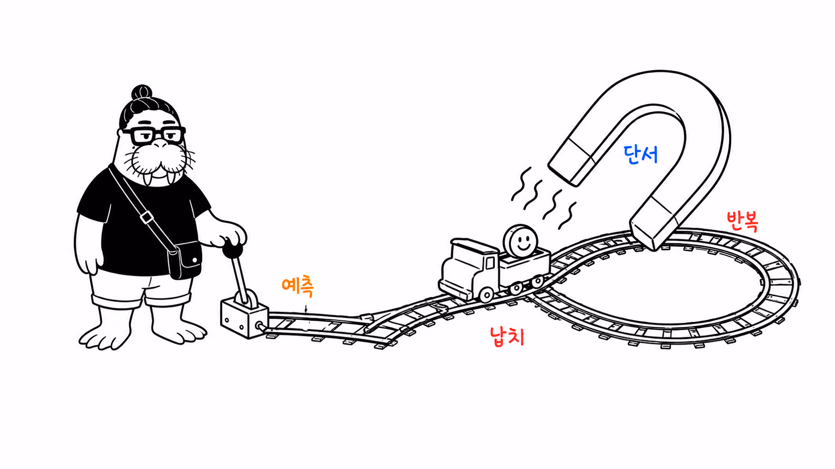 단서가 보상 학습의 궤도를 가로채는 장면