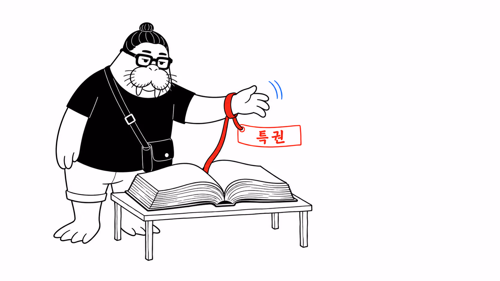 dkdk가 손을 내밀려다 공중에서 멈추고, 앞 탁자에 펼쳐진 두꺼운 예법서를 내려다본다